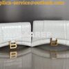 Replica Balenciaga Hourglass Chain Bag in Shiny Crocodile Embossed Lea