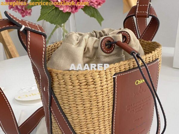 Replica Chloé CHC22SS391G56101 Small Basket Tote Bag Brown 6