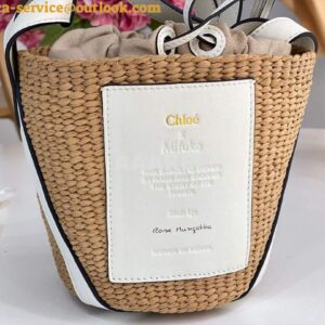 Replica Chloé CHC22SS391G56101 Small Basket Tote Bag White 2