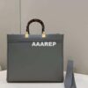 Replica Fendi 8BH372 Sunshine Large Gray Flannel Shopper Bag 8266c 2