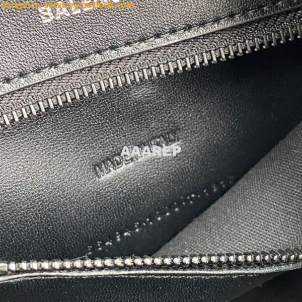 Replica Balenciaga Hourglass Stretched Top Handle Bag in Black Shiny C 11