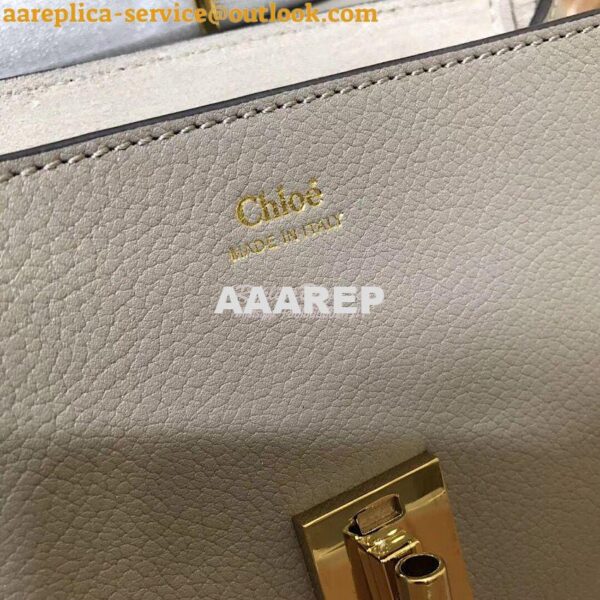 Replica Chloe Drew Shoulder Bag in Grained Lambskin Grey 6