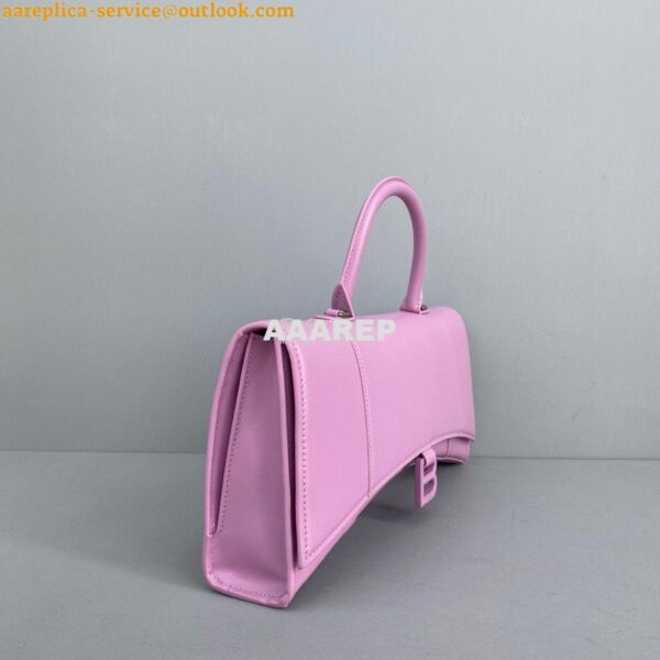 Replica Balenciaga Hourglass Stretched Top Handle Bag in Light Purple 4