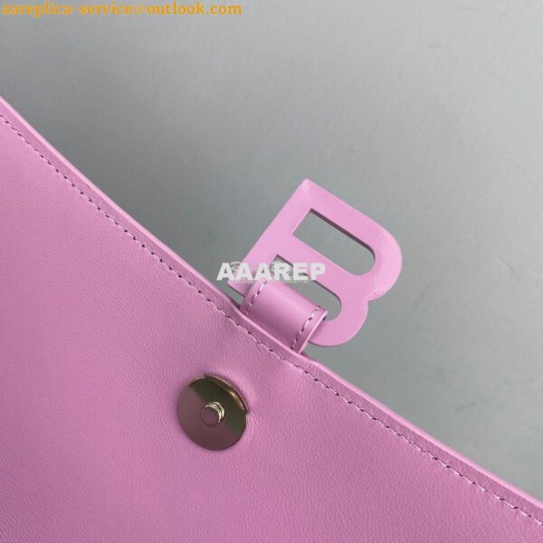 Replica Balenciaga Hourglass Stretched Top Handle Bag in Light Purple 5