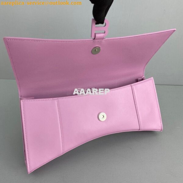 Replica Balenciaga Hourglass Stretched Top Handle Bag in Light Purple 7