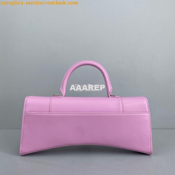 Replica Balenciaga Hourglass Stretched Top Handle Bag in Light Purple 11