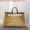 Replica Fendi 8BH374 FENDI PEEKABOO X-TOTE Green Canvas Bag Brown 2