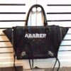 Replica Balenciaga Printed Textured-Leather Shopping Tote XXS Black