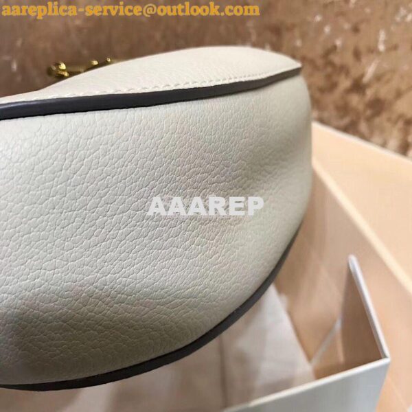 Replica Chloe Drew Shoulder Bag in Grained Lambskin White 9