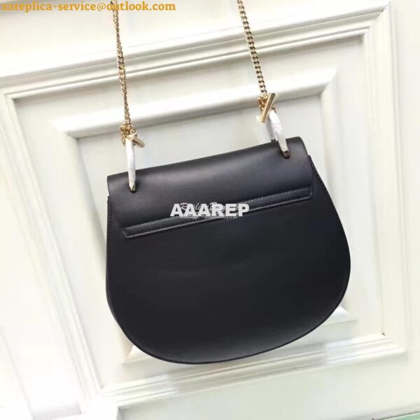 Replica Chloe Drew Shoulder bag Smooth and Suede Calfskin Black 5