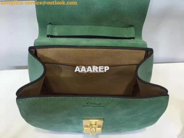 Replica Chloe Drew Shoulder bag Smooth and Suede Calfskin Mint Green 6