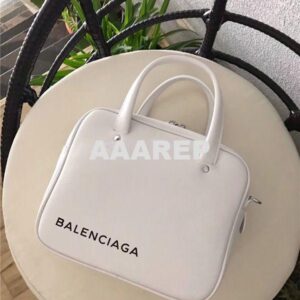 Replica Balenciaga Triangle Square XS bag in white calfskin leather 51 2