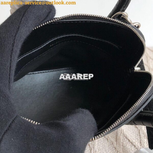 Replica Balenciaga Ville Top Handle Bag In Black Crocodile Emboosed Ca 7