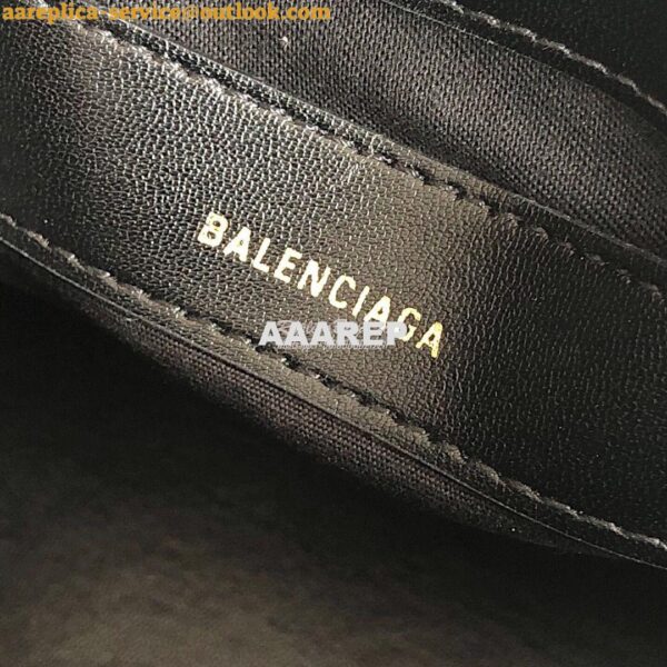 Replica Balenciaga Ville Top Handle Bag In Black Crocodile Emboosed Ca 8