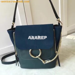 Replica Chloe Faye Backpack Blue 2