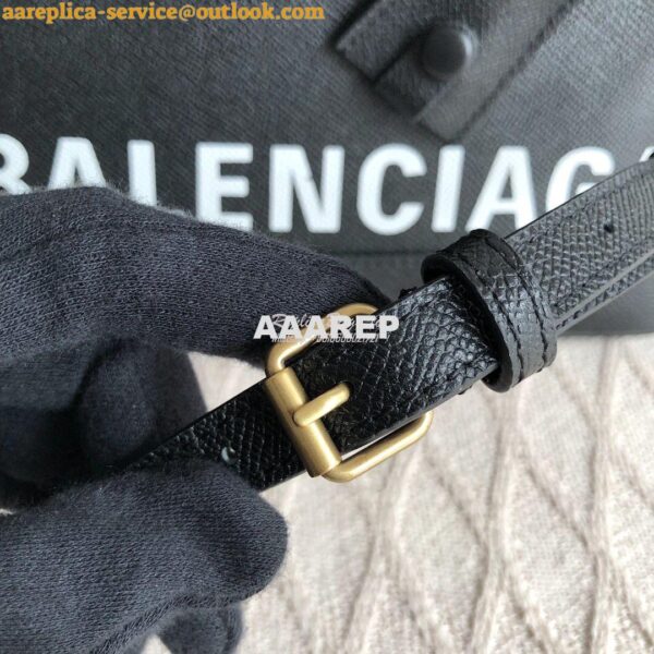 Replica Balenciaga Ville Top Handle Bag In Black Small Grain Calfskin 11