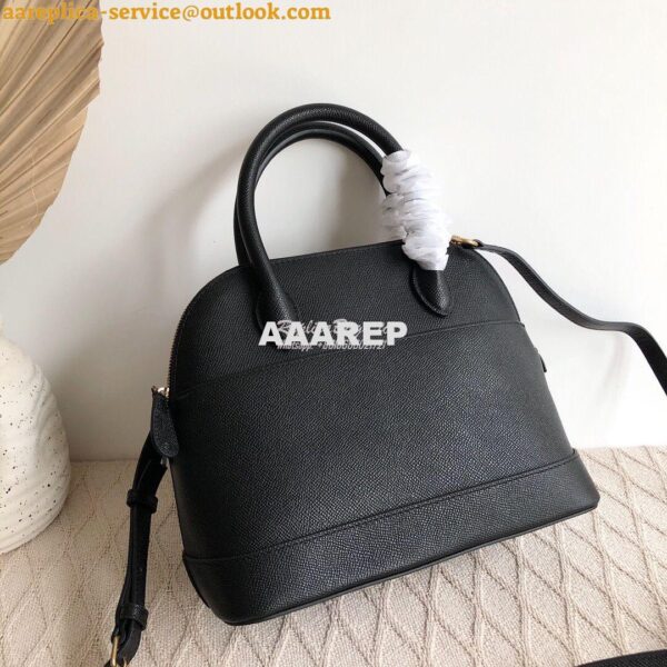 Replica Balenciaga Ville Top Handle Bag In Black Small Grain Calfskin 12
