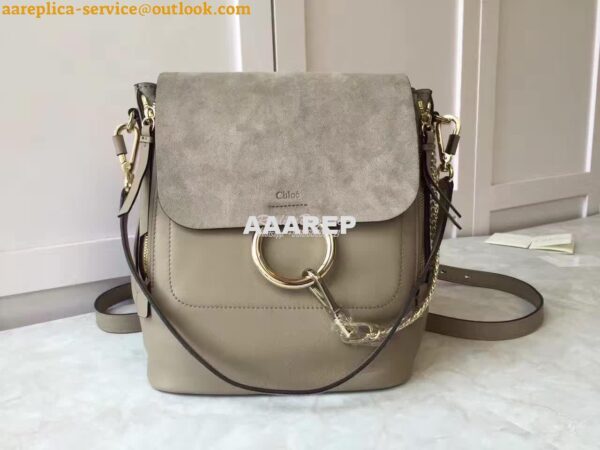 Replica Chloe Faye Backpack Grey 4