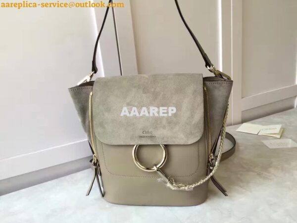 Replica Chloe Faye Backpack Grey 5