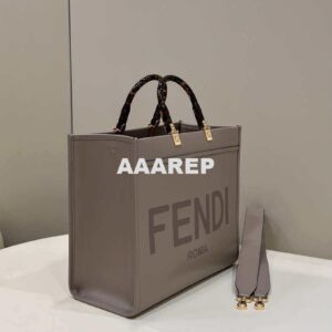 Replica Fendi 8BH386 Sunshine Medium Bag Nude leather shopper 8266S 2