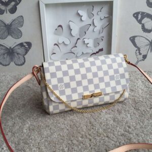 Replica Louis Vuitton Favorite MM Bag Damier Azur N41275 BLV058 2