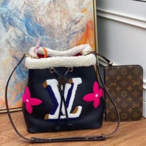 Replica Louis Vuitton NeoNoe MM Bag Leather Shearling M56963 BLV682 2