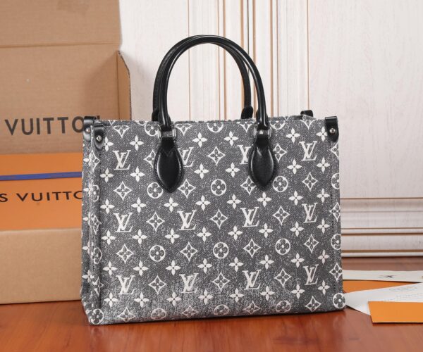 Replica Louis Vuitton ONTHEGO MM Bag Monogram Jacquard Denim M46448 6