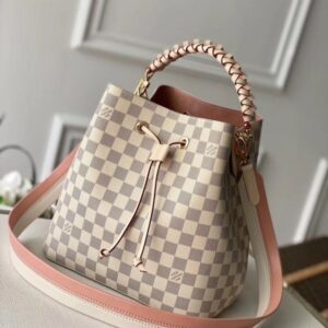 Replica Louis Vuitton NeoNoe MM With Braided Handle Damier Azur N40344 BLV048 2