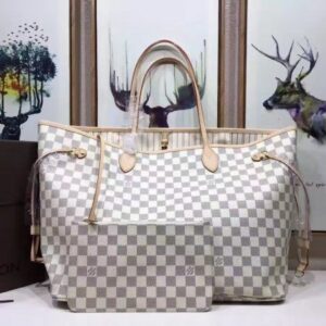 Replica Louis Vuitton Neverfull GM Bag Damier Azur N41360 BLV056 2