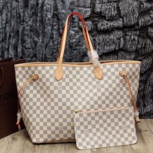 Replica Louis Vuitton Neverfull GM Bag Damier Azur N41604 BLV069 2