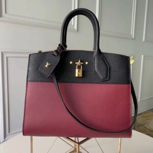 Replica Louis Vuitton Prune City Steamer MM Bi-color Bag M54867 BLV792 2