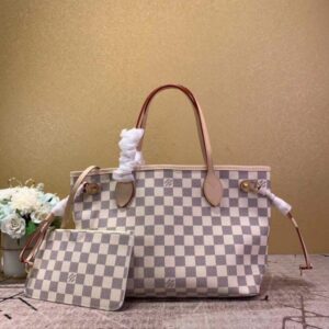 Replica Louis Vuitton Neverfull PM Bag Damier Azur N41362 BLV032 2