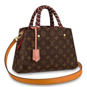 Replica Louis Vuitton Montaigne BB Bag With Braided Handle Monogram M44671 BLV290