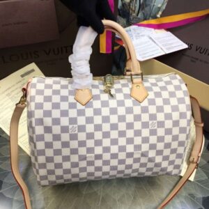 Replica Louis Vuitton Speedy Bandouli??re 35 Bag Damier Azur N41372 BLV054 2