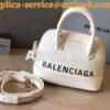 Replica Balenciaga Hourglass Top Handle Bag in Black Suede Calfskin wi 2