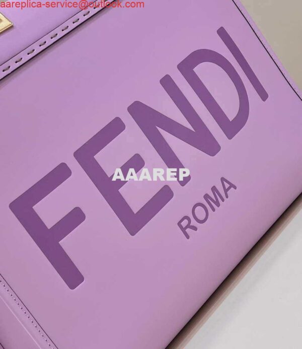 Replica Fendi 8BH386 Sunshine Medium Bag Purple leather shopper 8266S 6