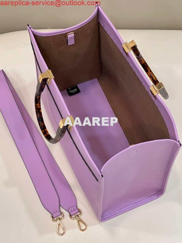 Replica Fendi 8BH386 Sunshine Medium Bag Purple leather shopper 8266S 10