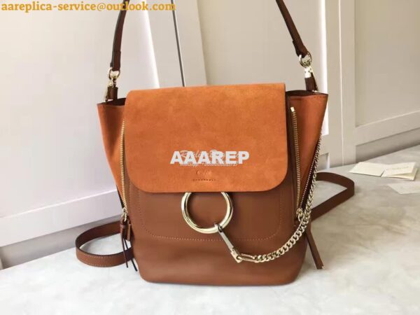 Replica Chloe Faye Backpack Tan 5