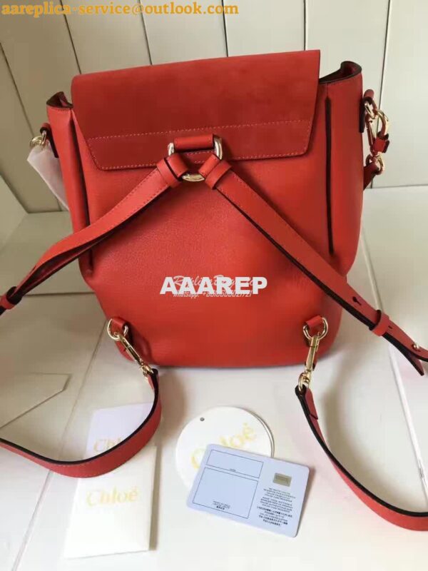 Replica Chloe Faye Backpack Red 10