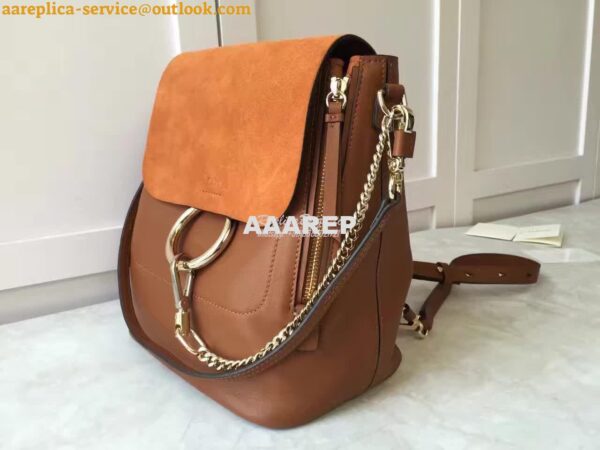 Replica Chloe Faye Backpack Tan 10