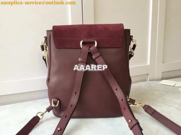 Replica Chloe Faye Backpack Wine 7