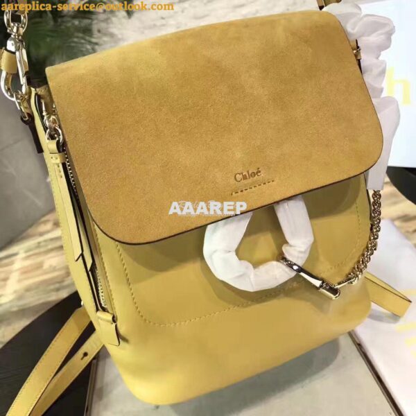 Replica Chloe Faye Backpack Yellow 4