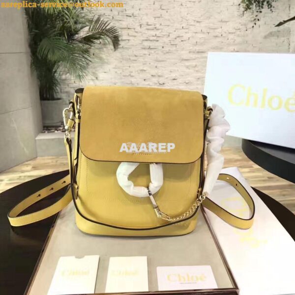 Replica Chloe Faye Backpack Yellow 5