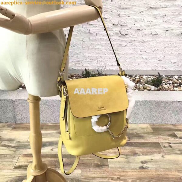 Replica Chloe Faye Backpack Yellow 7