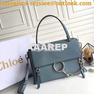 Replica Chloe Faye Day Double Carry Bag Cloudy Blue