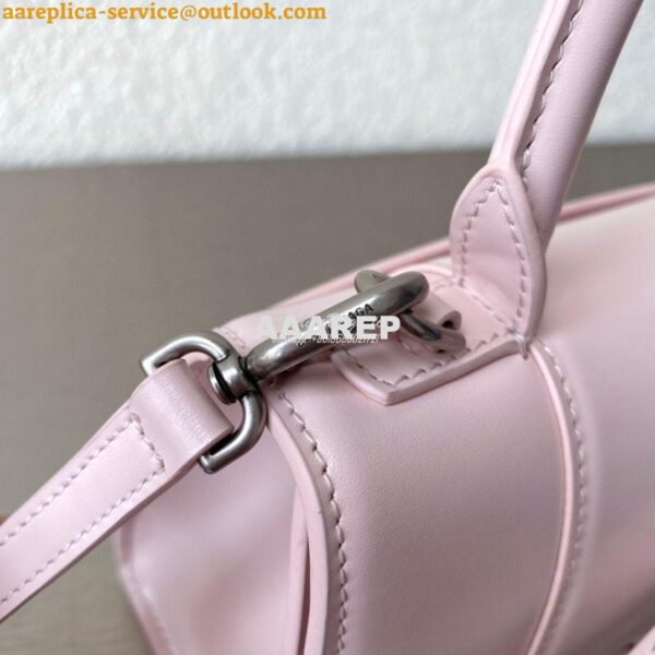 Replica Balenciaga Hourglass Top Handle Bag In Light Rose Shiny Box Ca 8