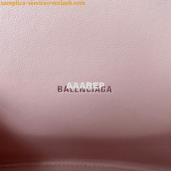 Replica Balenciaga Hourglass Top Handle Bag In Light Rose Shiny Box Ca 12