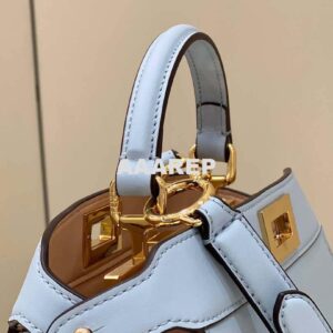 Replica Fendi 8BN327 Peekaboo ISeeU Small Blue leather bag 2