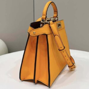 Replica Fendi 8BN327 Peekaboo ISeeU Small Orange leather bag