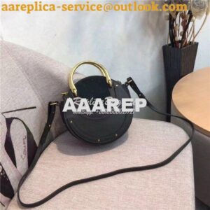 Replica Chloe Pixie small black leather and suede shoulder bag